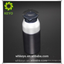 Bomba de plástico sem ar garrafa de 100 ml spray garrafa mens skincare embalagem preta para cuidados pessoais